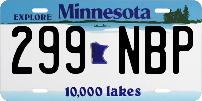 MN license plate 299NBP