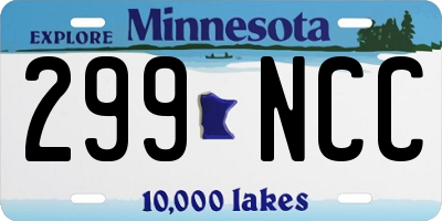 MN license plate 299NCC