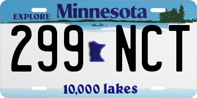 MN license plate 299NCT