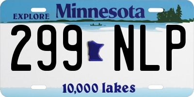 MN license plate 299NLP