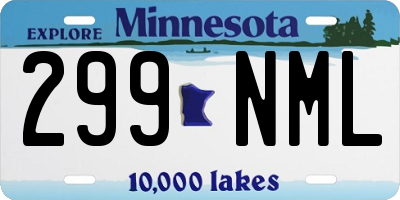 MN license plate 299NML