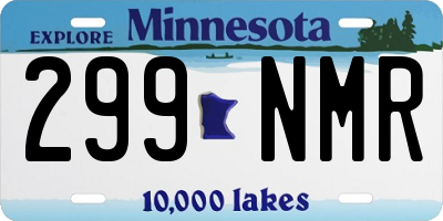 MN license plate 299NMR