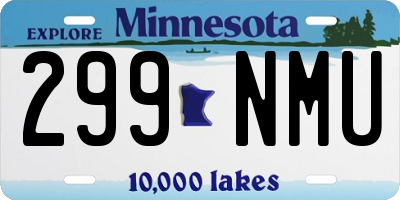 MN license plate 299NMU