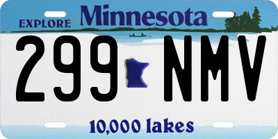 MN license plate 299NMV