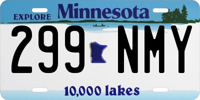 MN license plate 299NMY
