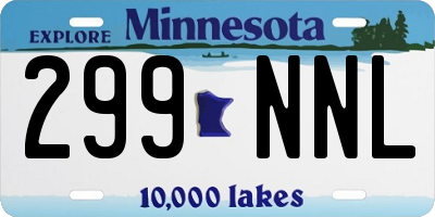 MN license plate 299NNL