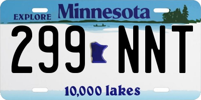 MN license plate 299NNT