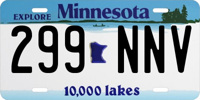 MN license plate 299NNV
