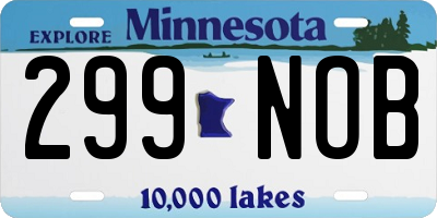 MN license plate 299NOB
