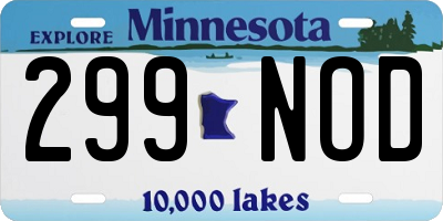 MN license plate 299NOD