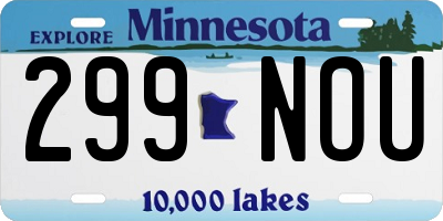 MN license plate 299NOU