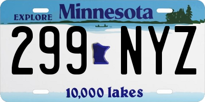 MN license plate 299NYZ