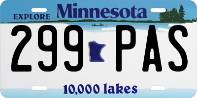 MN license plate 299PAS