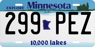 MN license plate 299PEZ