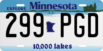 MN license plate 299PGD