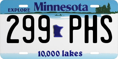 MN license plate 299PHS