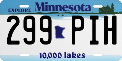 MN license plate 299PIH