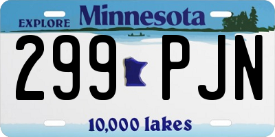 MN license plate 299PJN