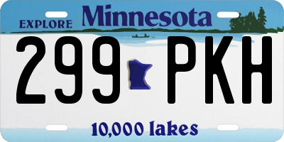 MN license plate 299PKH