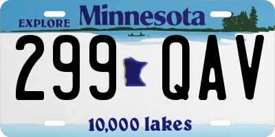 MN license plate 299QAV
