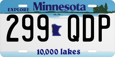 MN license plate 299QDP