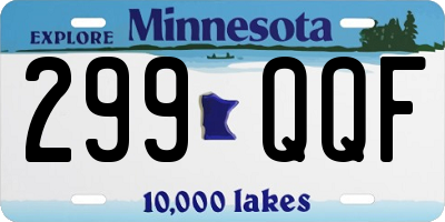 MN license plate 299QQF