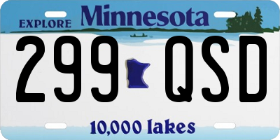 MN license plate 299QSD