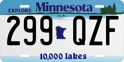 MN license plate 299QZF