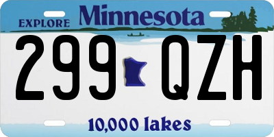 MN license plate 299QZH