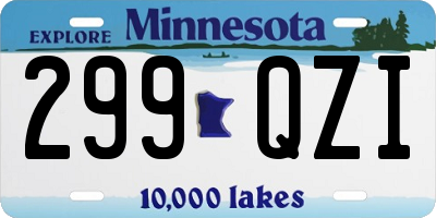MN license plate 299QZI