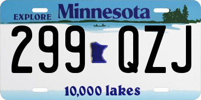 MN license plate 299QZJ