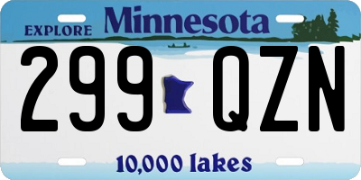 MN license plate 299QZN