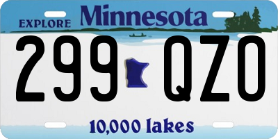 MN license plate 299QZO