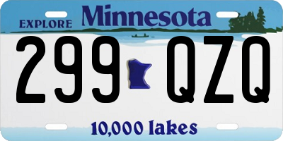 MN license plate 299QZQ