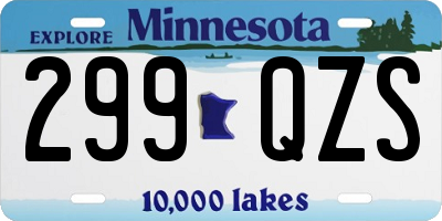 MN license plate 299QZS