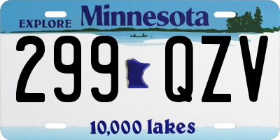 MN license plate 299QZV