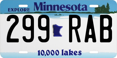 MN license plate 299RAB