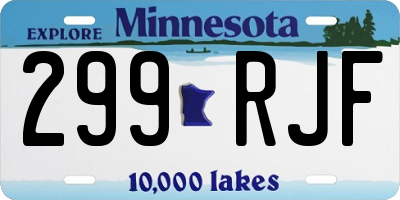 MN license plate 299RJF