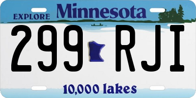 MN license plate 299RJI