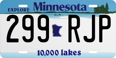 MN license plate 299RJP