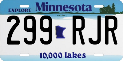 MN license plate 299RJR