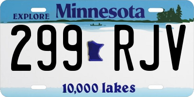 MN license plate 299RJV
