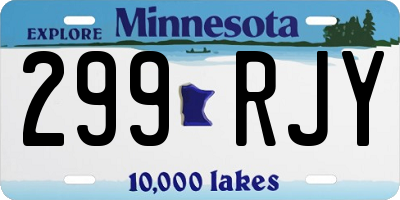 MN license plate 299RJY