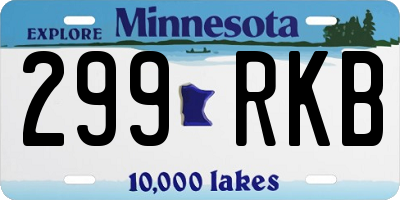 MN license plate 299RKB