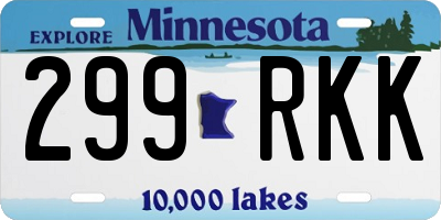 MN license plate 299RKK