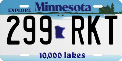 MN license plate 299RKT