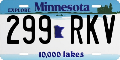 MN license plate 299RKV