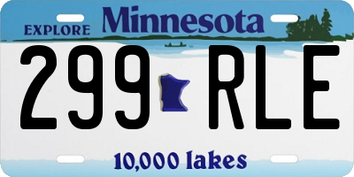 MN license plate 299RLE