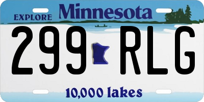 MN license plate 299RLG