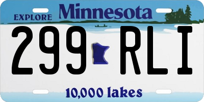 MN license plate 299RLI